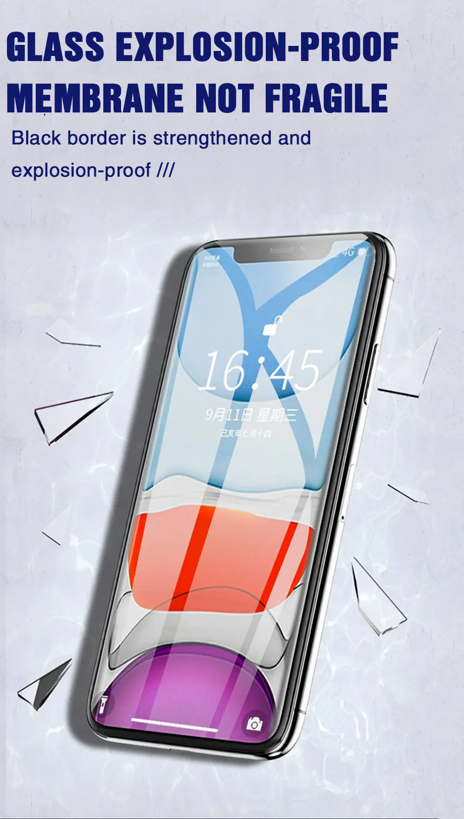 300D защитное стекло на iPhone 11 Pro X XS MAX 11 стекло полное покрытие iPhone 11 Pro Max XR защита экрана закаленное стекло