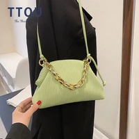 luxury brand women crossbody bag metal thick chain shoulder pack soft leather handbags bags designer ladies winter shoulder bags