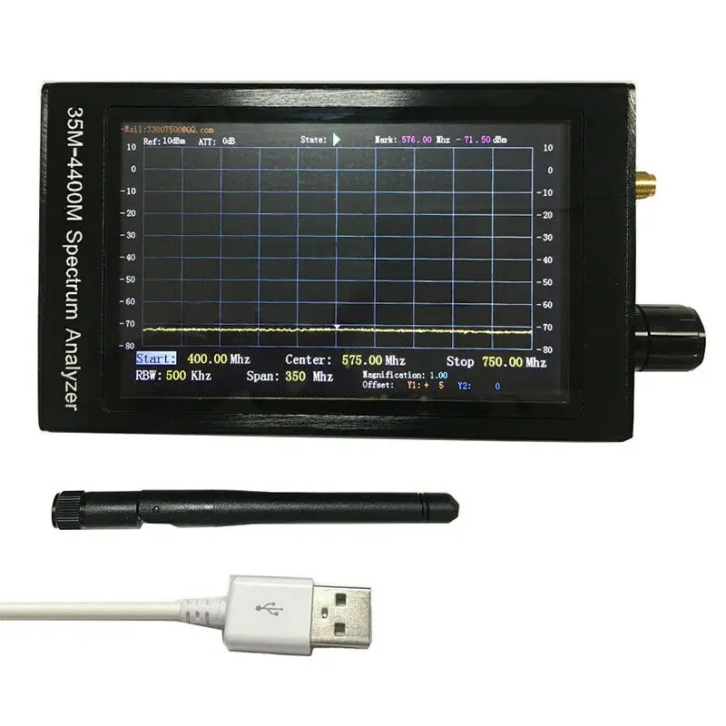 

Портативный 4,3 "TFT ЖК-дисплей USB портативный простой анализатор спектра 35M-4400MHz
