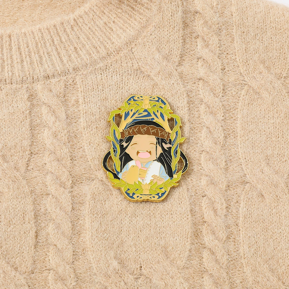 

Брошь эмалированная с металлическим покрытием, в стиле аниме «твои вечности»