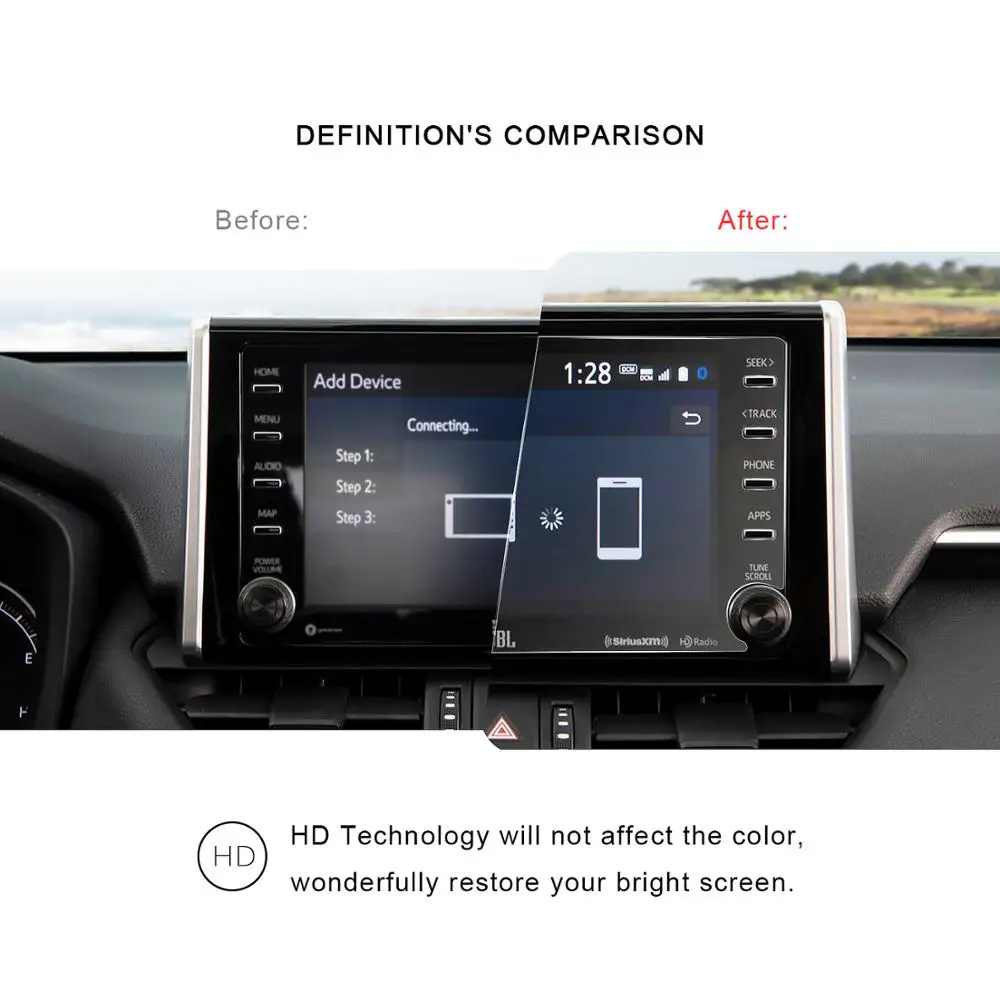 lfotpp for chrrav4 8 inch 2019 2020 car gps navigation touch display tempered glass screen protector auto interior accessories free global shipping