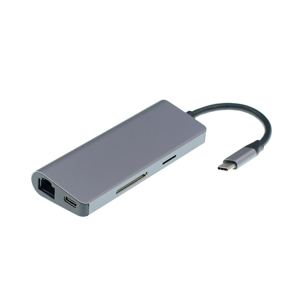 Pingle 7 в 1 USB3.0 концентратор USB-C HDMI 4K гигабитный Ethernet Rj45 адаптер USB SD/TF кардридер для MacBook Pro iPad type-C концентратор Hdmi