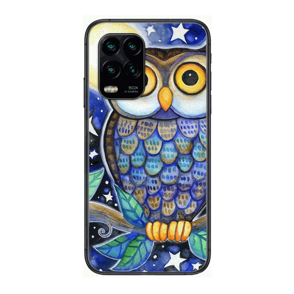 

Fashion owl Phone Case For xiaomi Redmi Note 9S 8 7 6 5 A Pro T Anime Black Cover Silicone Back Pretty senior