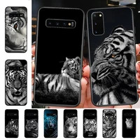 yinuoda white tiger phone case for samsung s10 21 20 9 8 plus lite s20 ultra 7edge