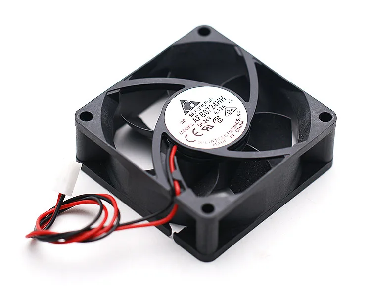Двухпроводной охлаждающий вентилятор для сервера Delta Electronics AFB0724HH DC 24 В 0,22 А 70x70x25 мм
