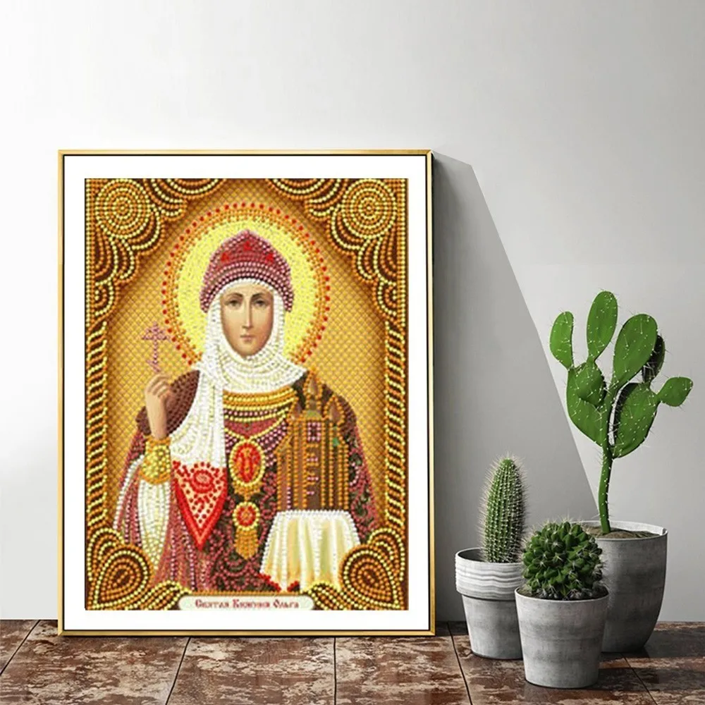 HUACAN 5d DIY Алмазная картина религиозная икона полностью квадратная вышивка