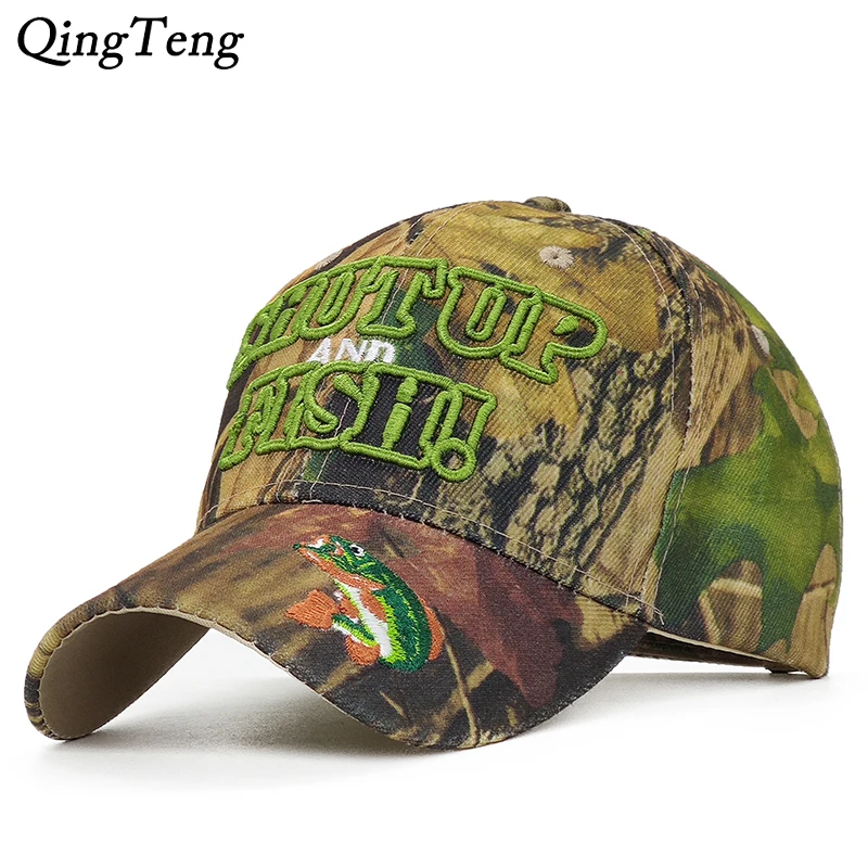 Мужская камуфляжная кепка для рыбалки уличная охотничья бейсболка с козырьком и