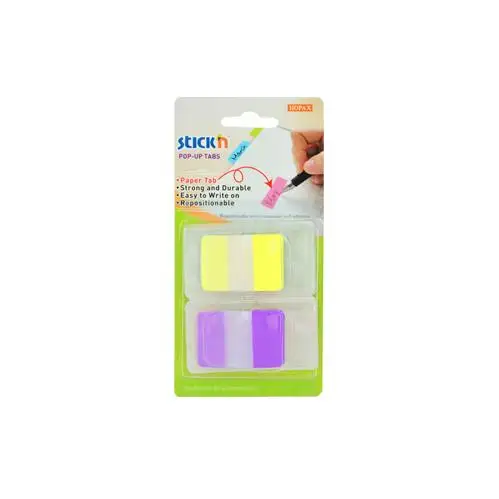 

GIPTA STICKN 38x24 POPUP TABS YELLOW PURPLE 20 LEAF