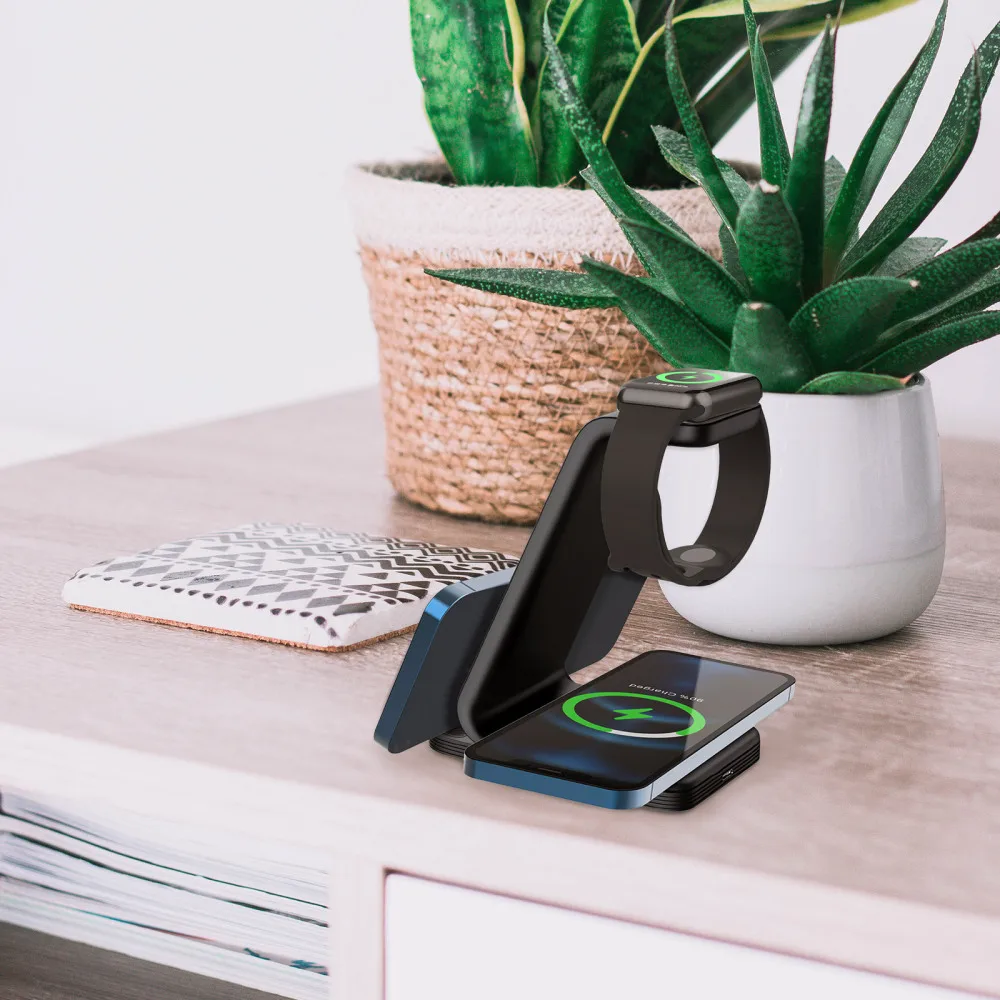 

1 Pc Steady Headset Charger Stable Phone Charging Rack Phone Holder (Black)