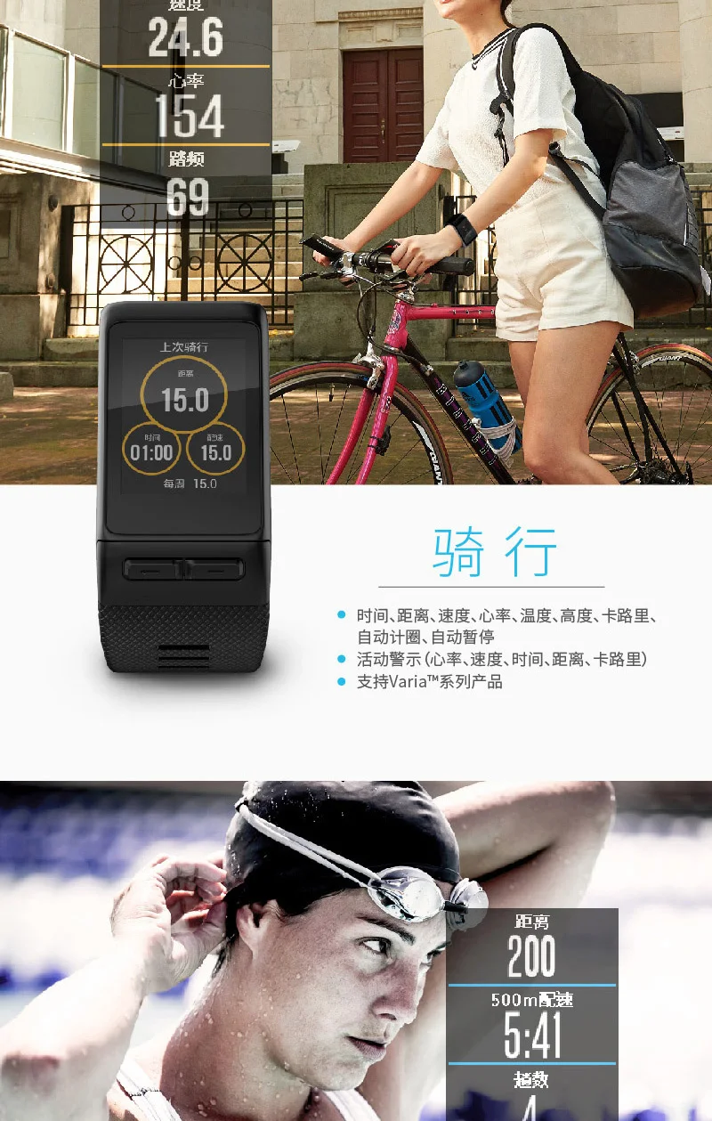 GARMIN vivoactive HR Фотоэлектрические часы с пульсом для бега, катания на лыжах, gps браслет