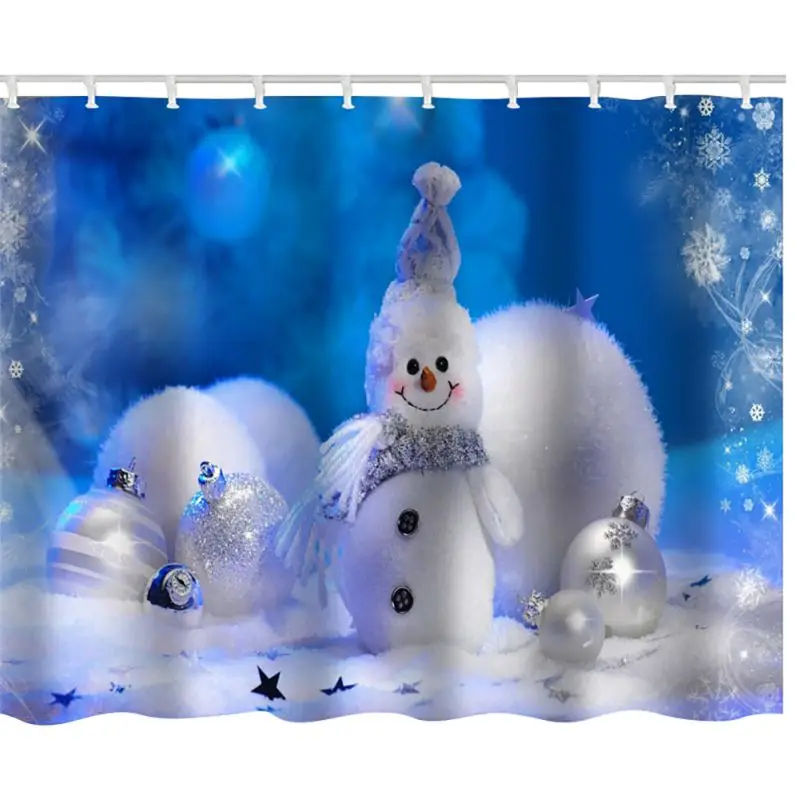 59x71 дюймов Высокое качество занавеска для душа Рождество ванная комната