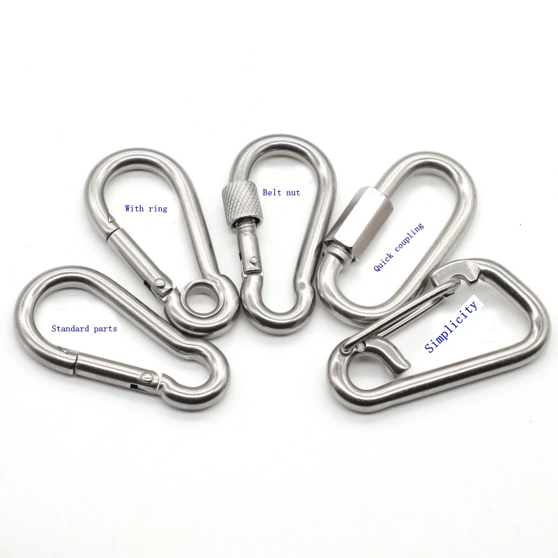 

Stainless steel spring mountaineering buckle key chain chain hoist buckle standard parts