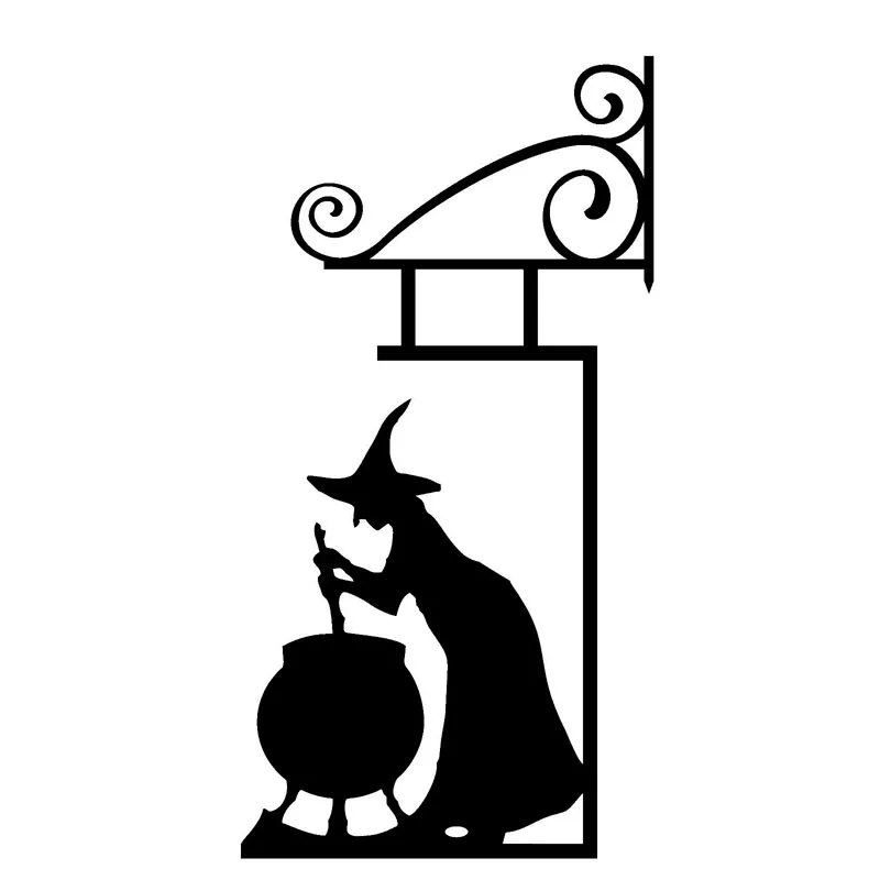 

LLY-2122 Creative Halloween Witch Modeling Popular Car Stickers PVC Fashion Auto Window Bumper Sunscreen Waterproof Decals Decor