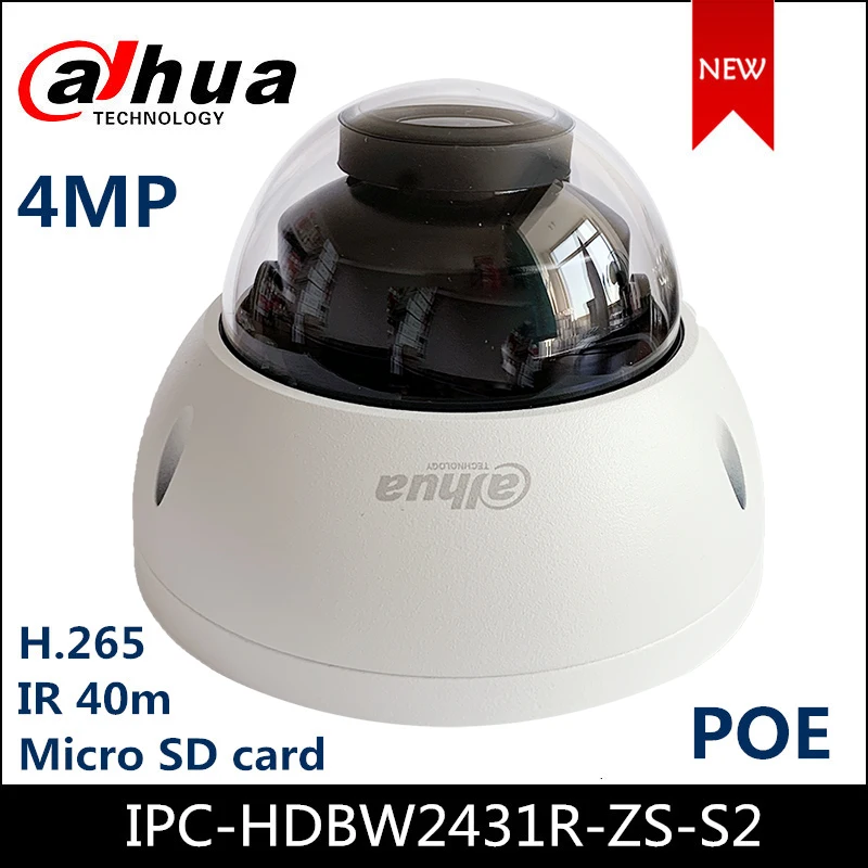 IP-камера Dahua 4 МП WDR IR купольная сетевая камера стандартная поддержка Micro SD-карт POE