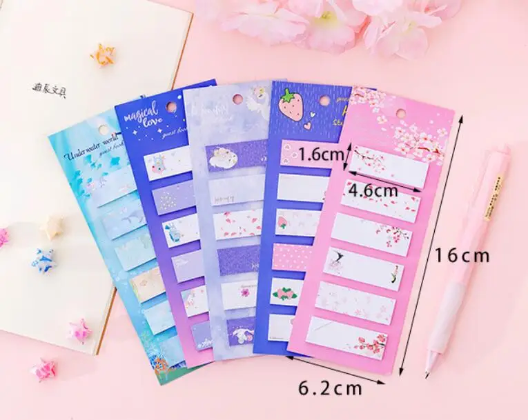 

36 pcs/lot Unicorn Sakura N Times Memo Pad Sticky Notes Index Bookmark Stationery Label Stickers School Supplies Notepad