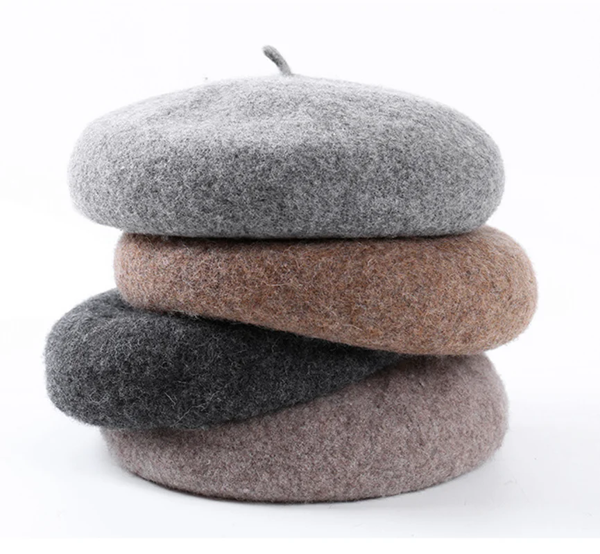 YLWHJJ Дамский весенний Зимний берет шляпа художника Стильная женские шерстяные