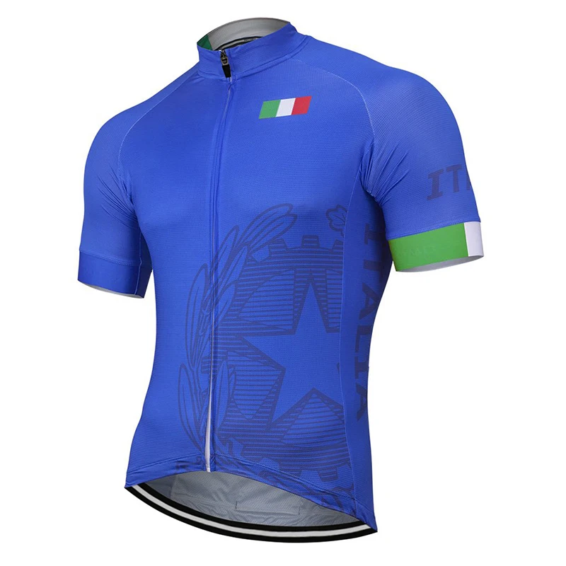 

Italy 2022Team Summer Blue Cycling Jersey Bike Clothing Bike Road Mountain Race Tops Cycling Wear Breathable Maillot Bike Jersey