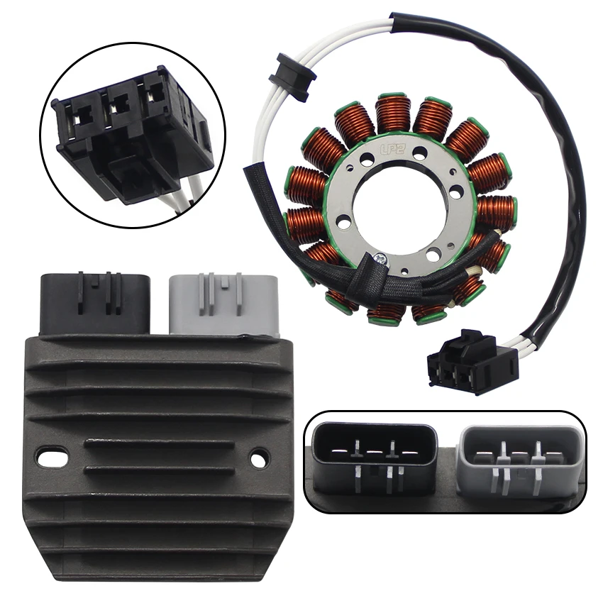 

Motorcycle Voltage Regulator Rectifier+Magneto Stator Coil For Kawasaki ZX1000 Ninja 21003-0054 21066-0714 21066-0758 21066-0771