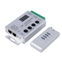 10pcs led pixel controller rf dc5v 12v 24v programmable rgb controller 133 effect modes for ws2812 ws2811 2801 led strip tape