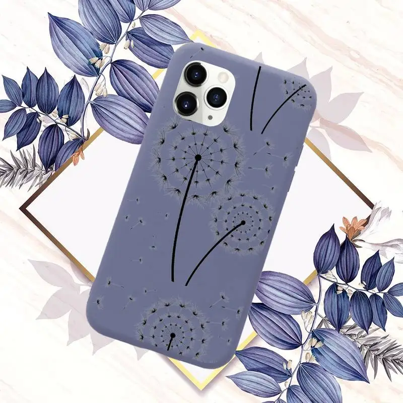 

Dandelion Phone Case Candy Color for iPhone 11 12 mini pro XS MAX 8 7 6 6S Plus X SE 2020 XR