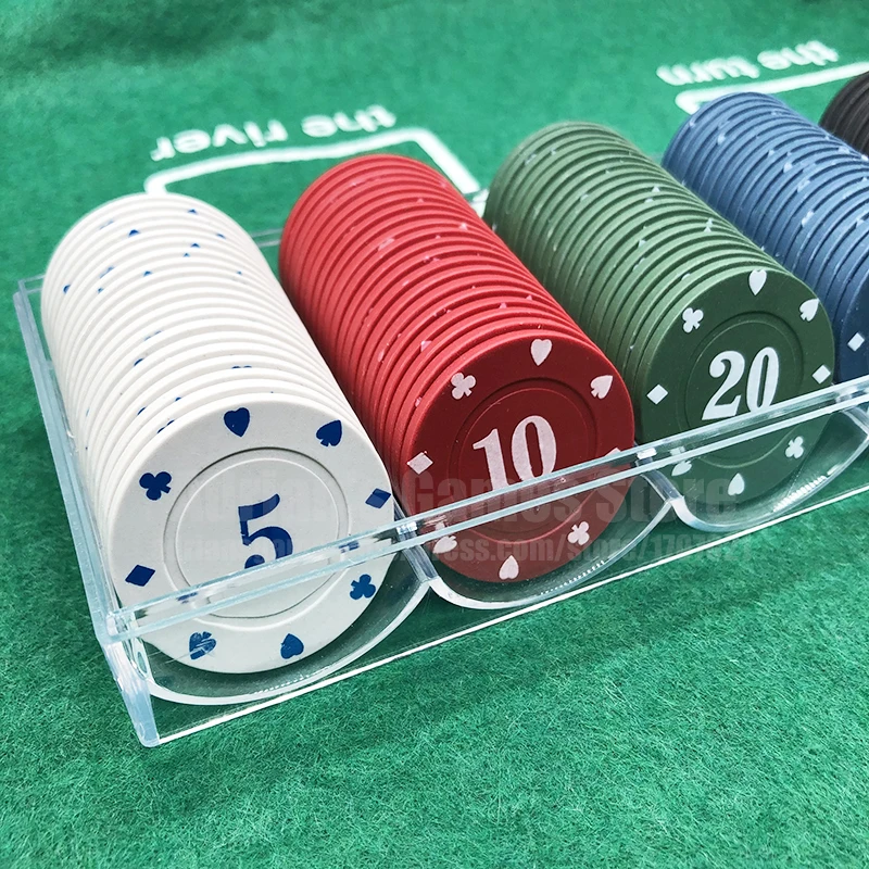 100 шт./компл. набор дешёвых чипсов для покера пластиковый игровой жетон казино 38*2