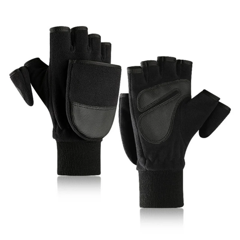 

Winter Fingerless Gloves Comfortable Warmer Polar Fleece Fabric for Driving Cycling Touch Screen Gloves Running Fishing Gloves