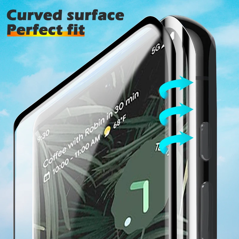 full glue glass for google pixel 6 pro screen protector fingerprint unlock film camera glass for pixel 6pro back hydrogel film free global shipping