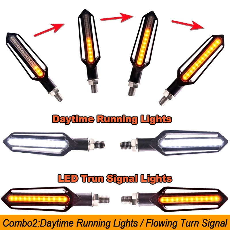 

4 pcs Motorcycle spare parts 12V LED/Bulb Flow Pattern Motorcycle Indicator Light Motor Bike Light Turn Signal Brake Stop Lamps