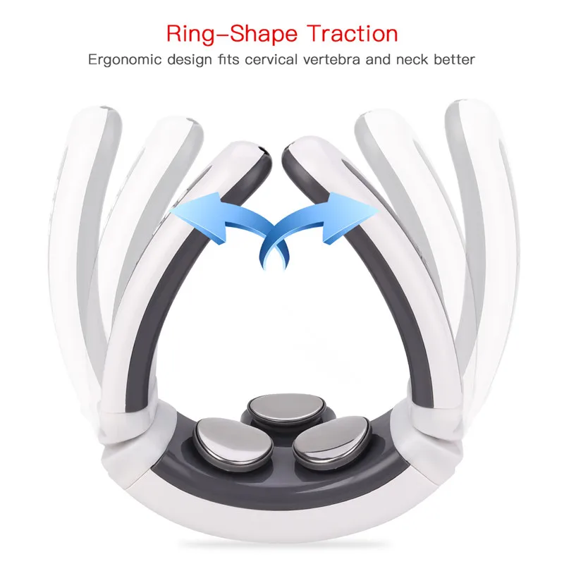 Беспроводной 3D импульсный массаж шеи электрический горячий компресс шейного