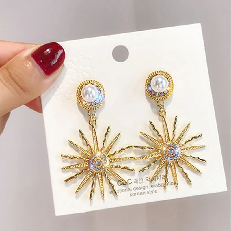 Новое поступление набор колец для ушей с бриллиантами серьги жемчугом крутые