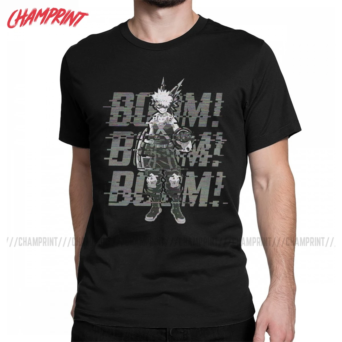 Katsuki Bakugo глюк мой герой футболка для мужчин аниме в винтажном стиле детей