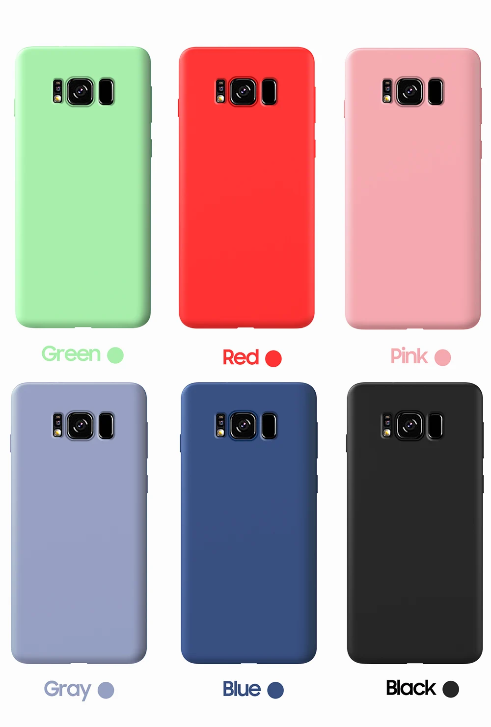 Высококачественный чехол для samsung S8, мягкий силиконовый чехол для samsung Galaxy S8 Plus, чехол для Galaxy S8 S8+ задняя крышка