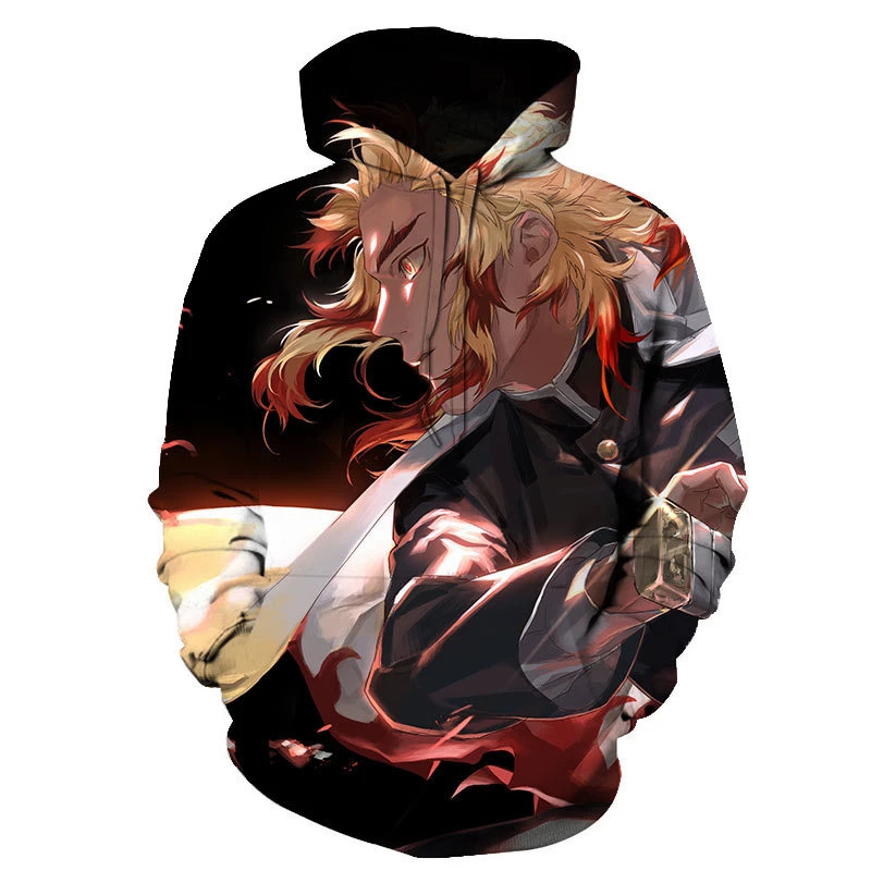 COSGOGO аниме косплей Rengoku Kyoujurou толстовка с капюшоном для мужчин и женщин