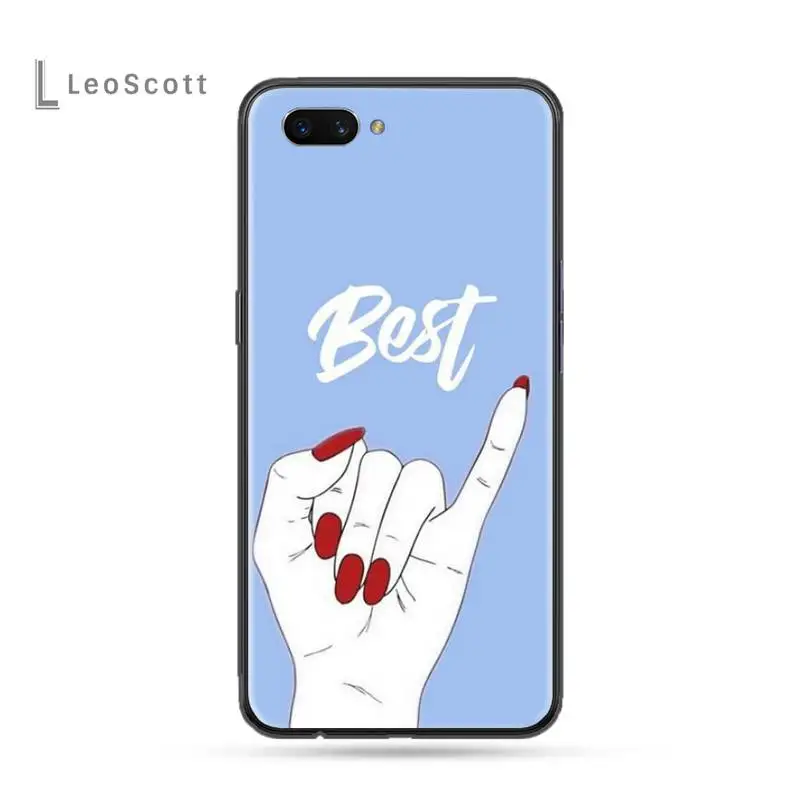 

Best Friend Lovely pinkPhone Case For OPPO F 1S 7 9 K1 A77 F3 RENO F11 A5 A9 2020 A73S R15 REALME PRO