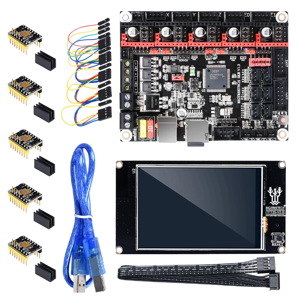 BIGTREETECH СКР V1.3 материнская плата+ TFT35 Сенсорный экран+ 4/5 шт TMC5160 V1.2 драйвер RepRap TMC2130 SPI 3D-принтеры Запчасти MKS GEN V1.4