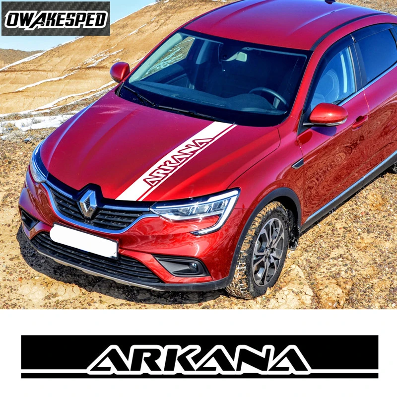 

Car Styling Bonnet Stripes Engine Cover Stripes For Renault Arkana Auto Hood Decor Sticker Racing Sport Vinyl Decal