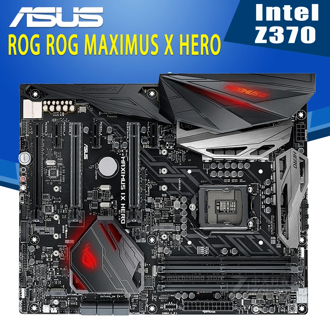 Online LGA1151 Asus ROG MAXIMUS X HERO Motherboard Unterstützung 8th-Gen Core I7/i5/i3 CPU DDR4 64GB Overlocking Desktop Z370 Placa-Mãe 1151