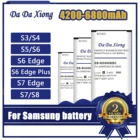 Аккумулятор большой емкости для Samsung S5 S6 S3 S4 Edge Plus S7 S8 мобильный телефон, запасная батарея EB-BG950ABE B600BE