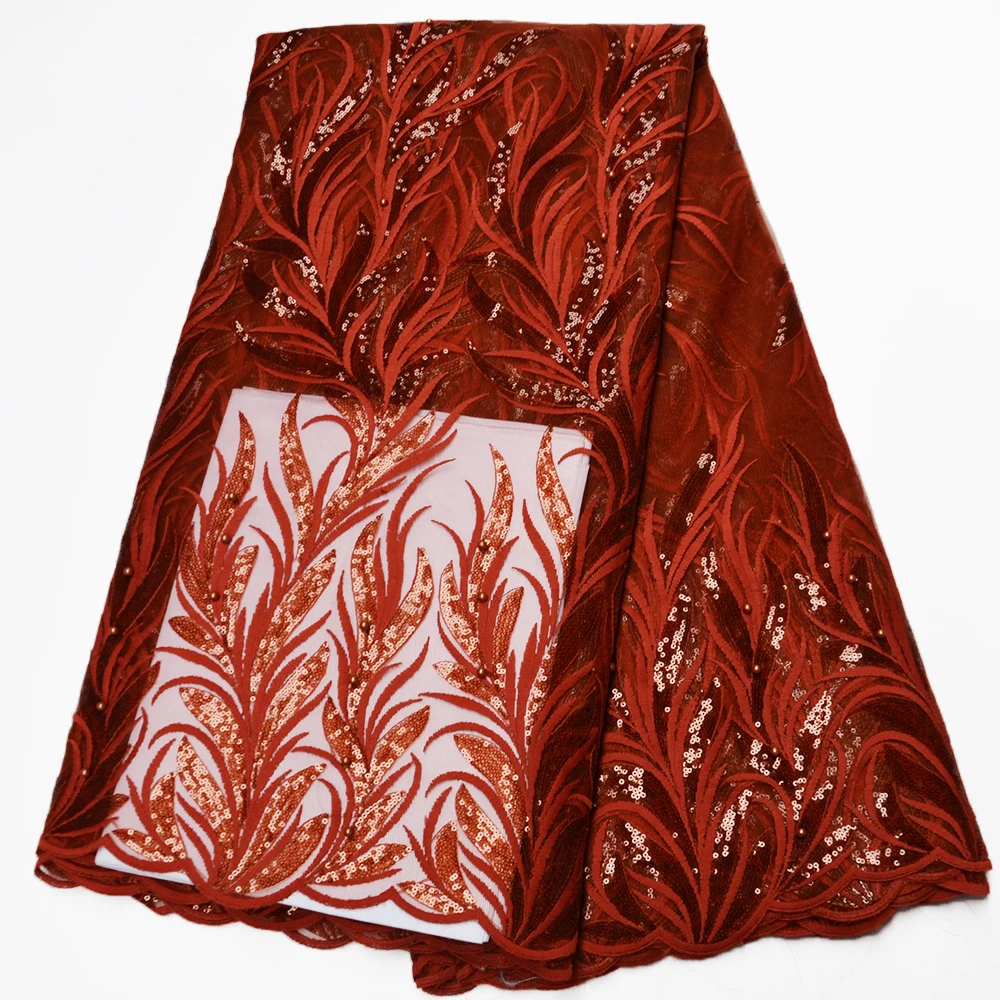 

CS Organza Sequins Lace Fabric 2020 Hot Sale Nigerian Wedding Dress High Quality High Quality Sequins French Net Lace Tulle Mesh