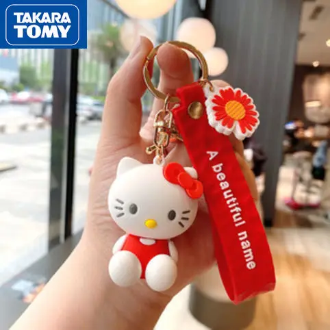 TAKARA TOMY милый мультяшный Hello Kitty креативная кукла ПВХ эпоксидная простая брелок