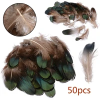 50pcs beautiful green feathers 7cm christmas decoration clothing shoes hat accessories decoration diy crafts materials handicra