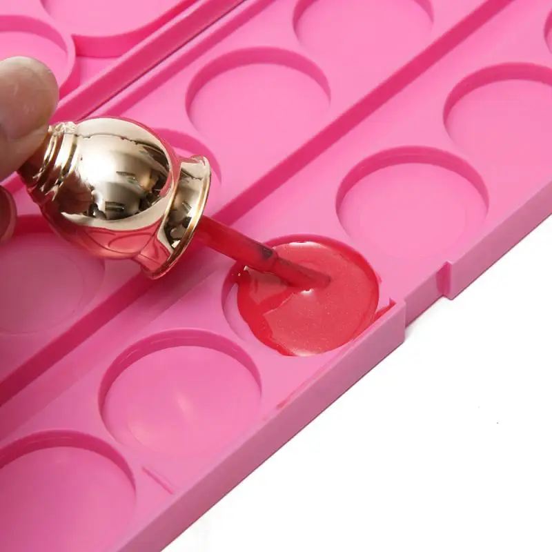 24 Цвет Пластик прямоугольный Форма лак для ногтей воды палитра основа тени глаз