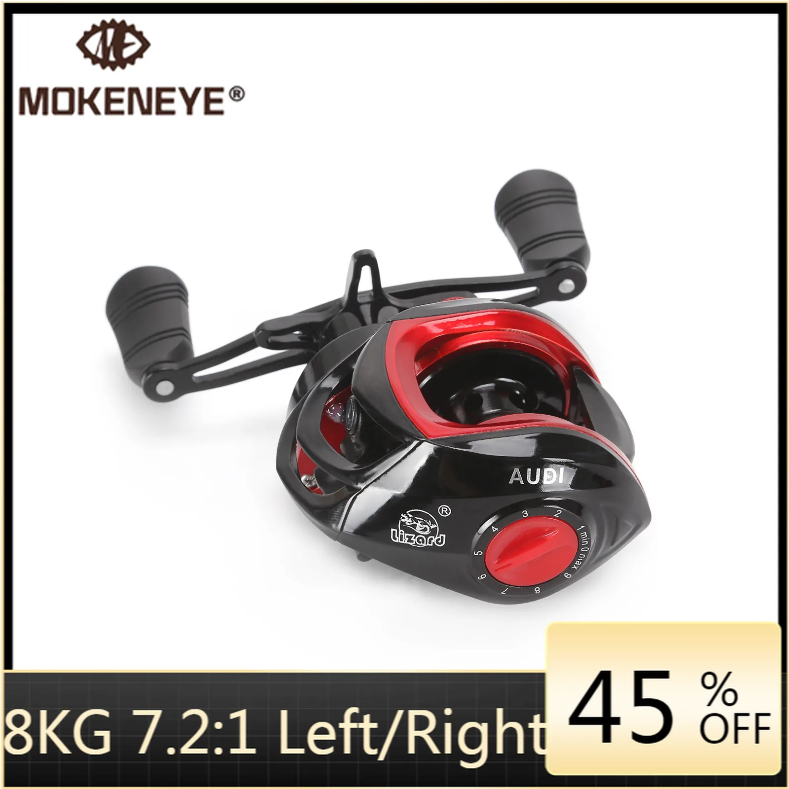 

8KG Max Drag 7.2:1 Baitcasting Fishing Reel Bait Casting Reel Stainless Steel Handle Line Spool Saltwater Carretilha De Pesca