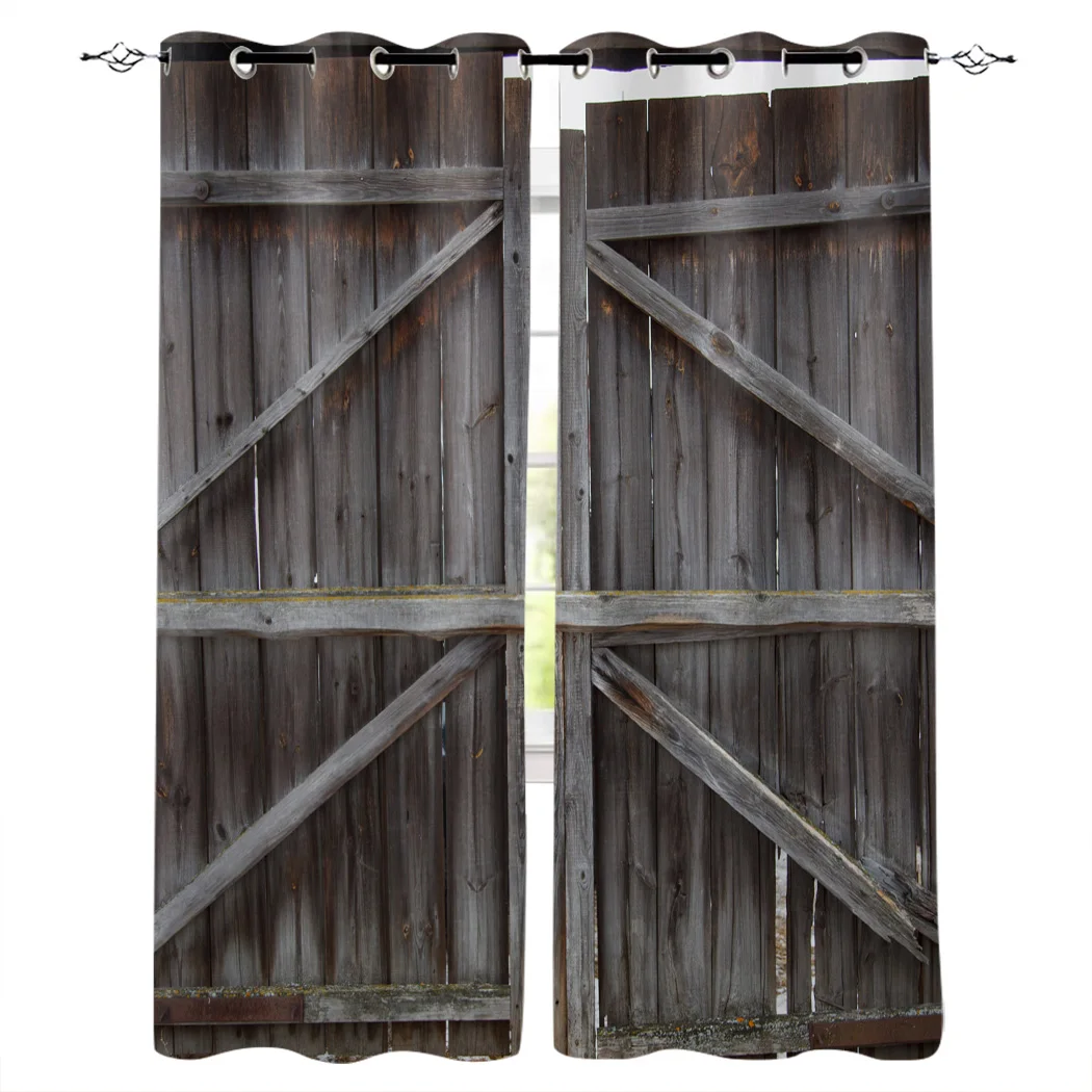 Современные оконные шторы двери фермы деревянные ретро занавески декор для