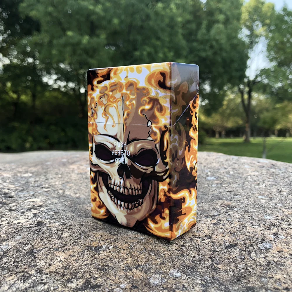 [HORNET] 6 видов череп шаблон Пластиковый Чехол для сигарет размер 95 мм * 60 сигарета