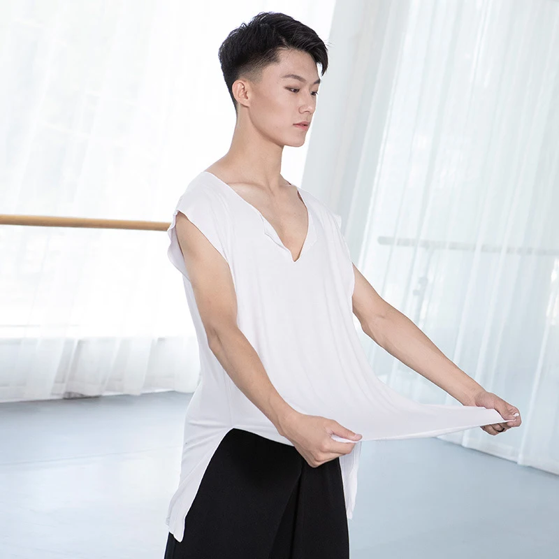 Мужская рубашка с V-образным вырезом для латиноамериканских танцев |