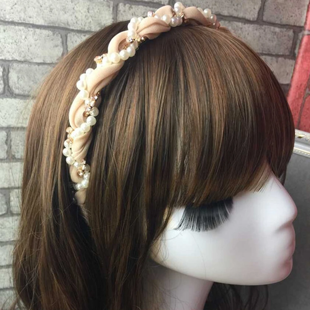 Женский ободок для волос инкрустированный искусственным жемчугом| |