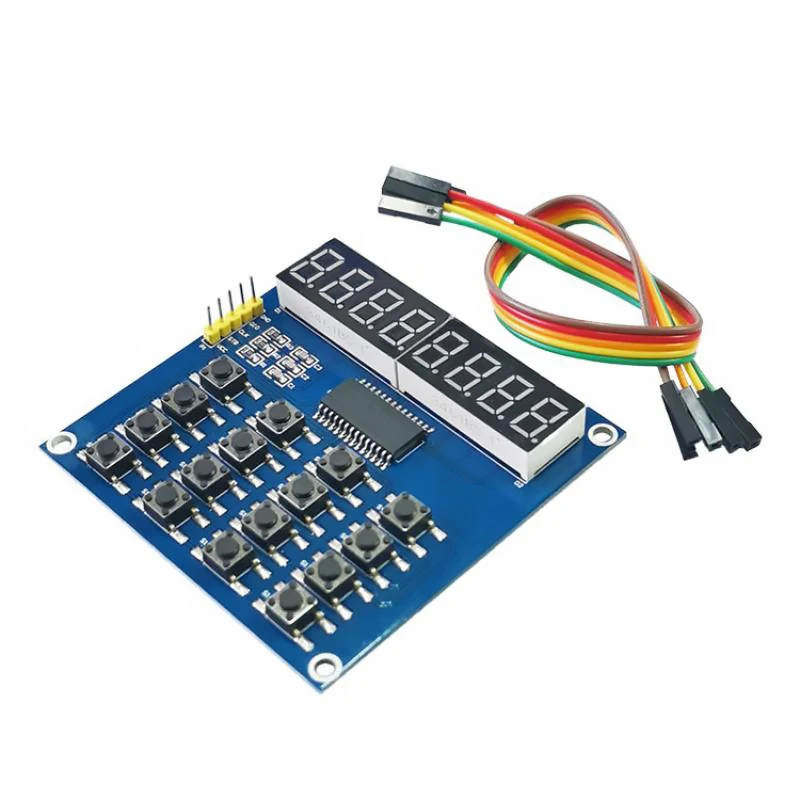 TM1638 Цифровой LED-дисплей 8-битная Трубка Плата 3-Проводная 16 Клавиш 8 Бит Клавиатурное Сканирование и Модуль КЛЮЧ для Arduino Molwei On.