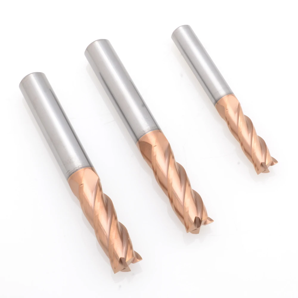 Угловые радиальные фрезы 55HRC 8 мм 10 или 12 Фрезы с ЧПУ твердосплавные вольфрамовые