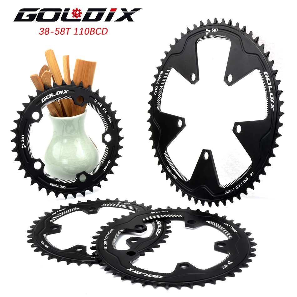 GOLDIX 110/5 BCD 110BCD дорожный велосипед узкая широкая цепь из колец 38T 58T Звездочка Forshimano